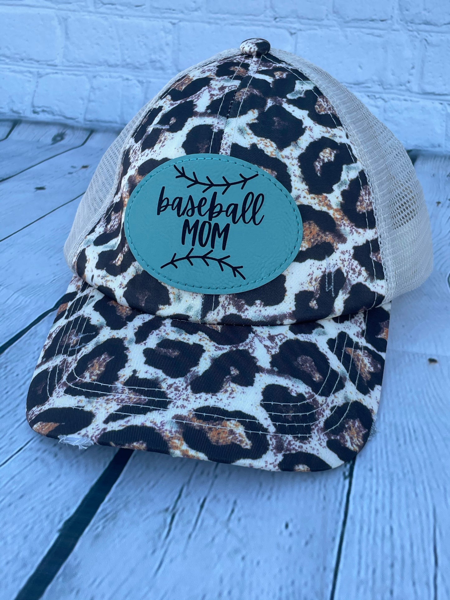 Baseball Mom Ponytail Cap