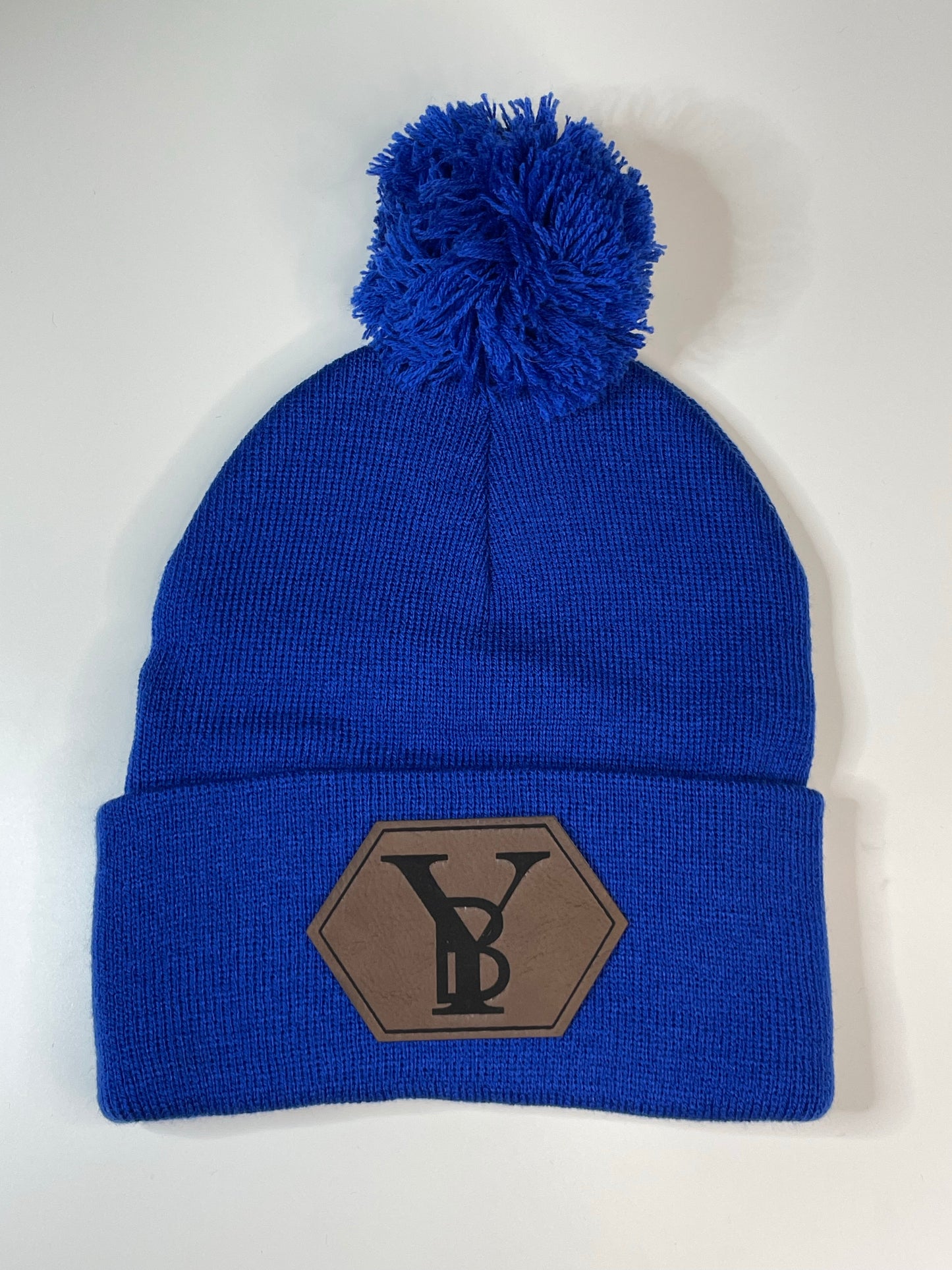 Custom Leatherette Patch Beanie