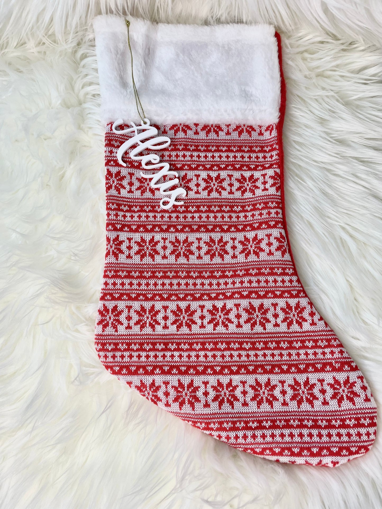 Acrylic Stocking Name Tag