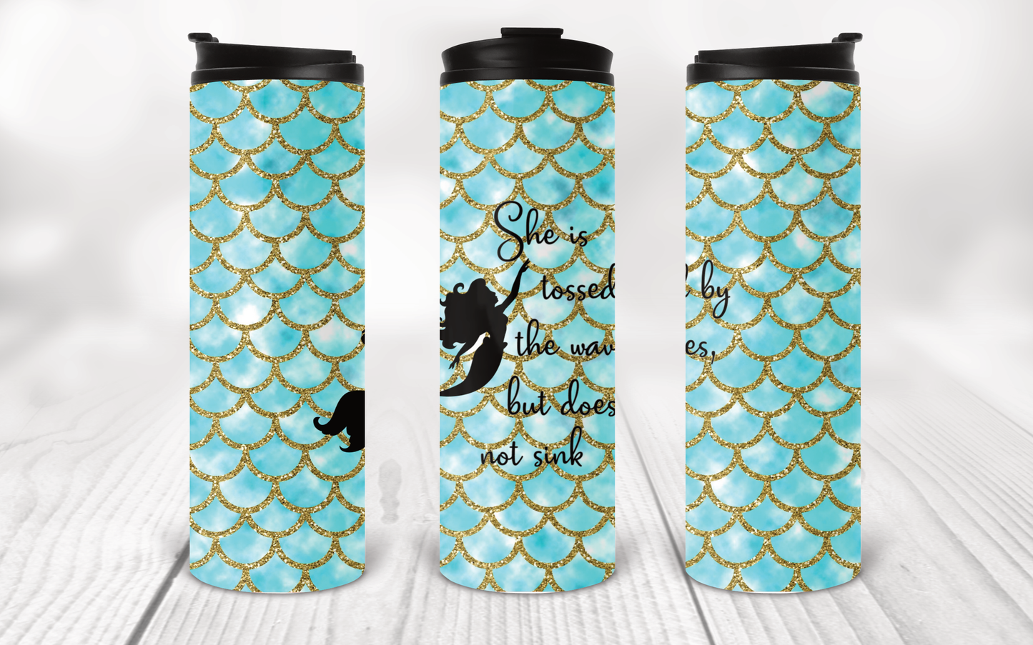 Mermaid 15oz stainless steel tumbler