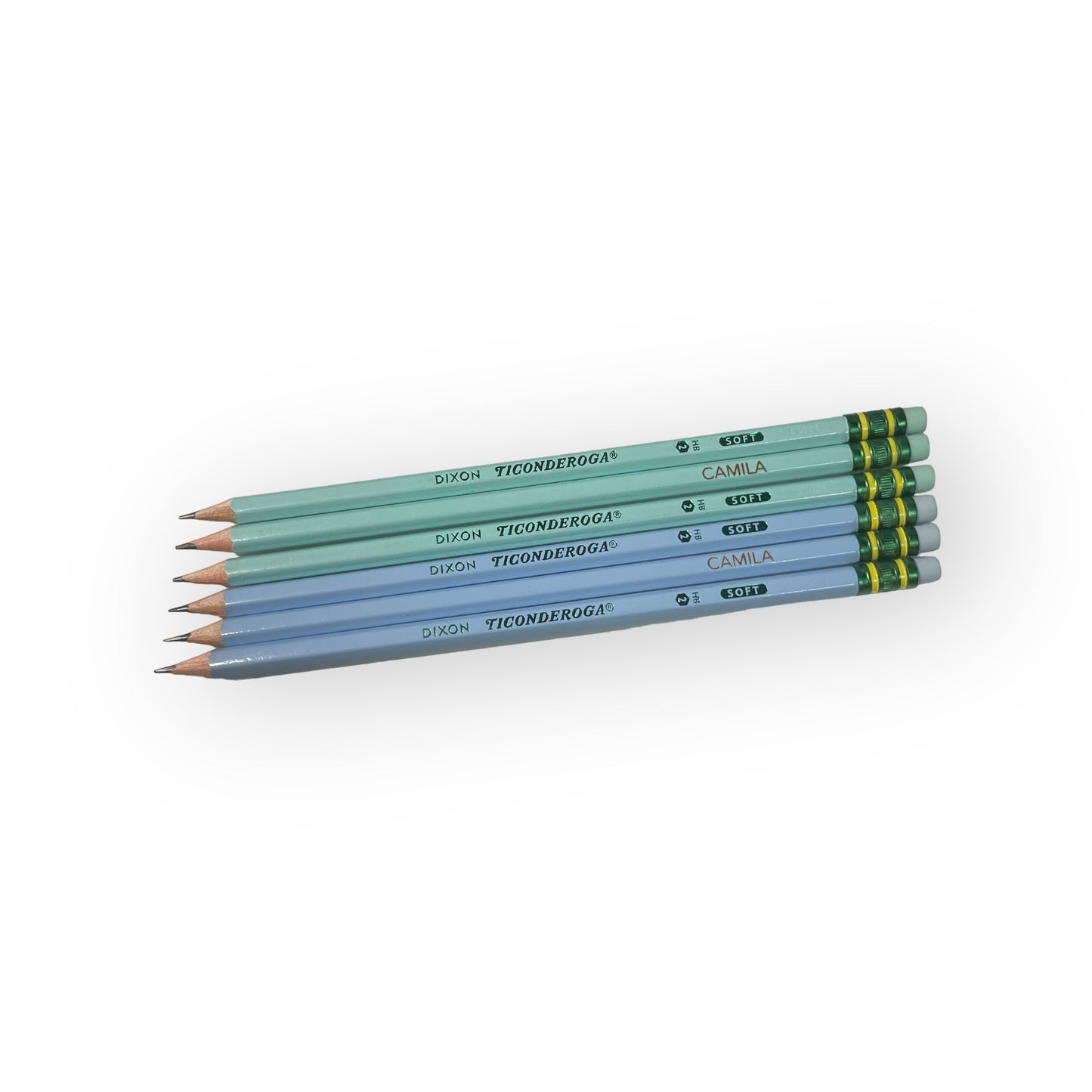 Personalized Pastel Pencils- Green, Blue