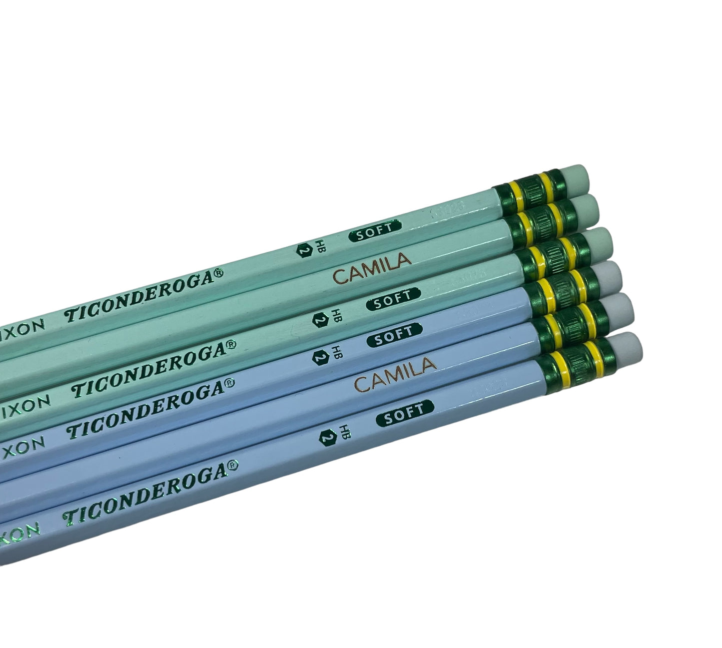 Personalized Pastel Pencils- Green, Blue