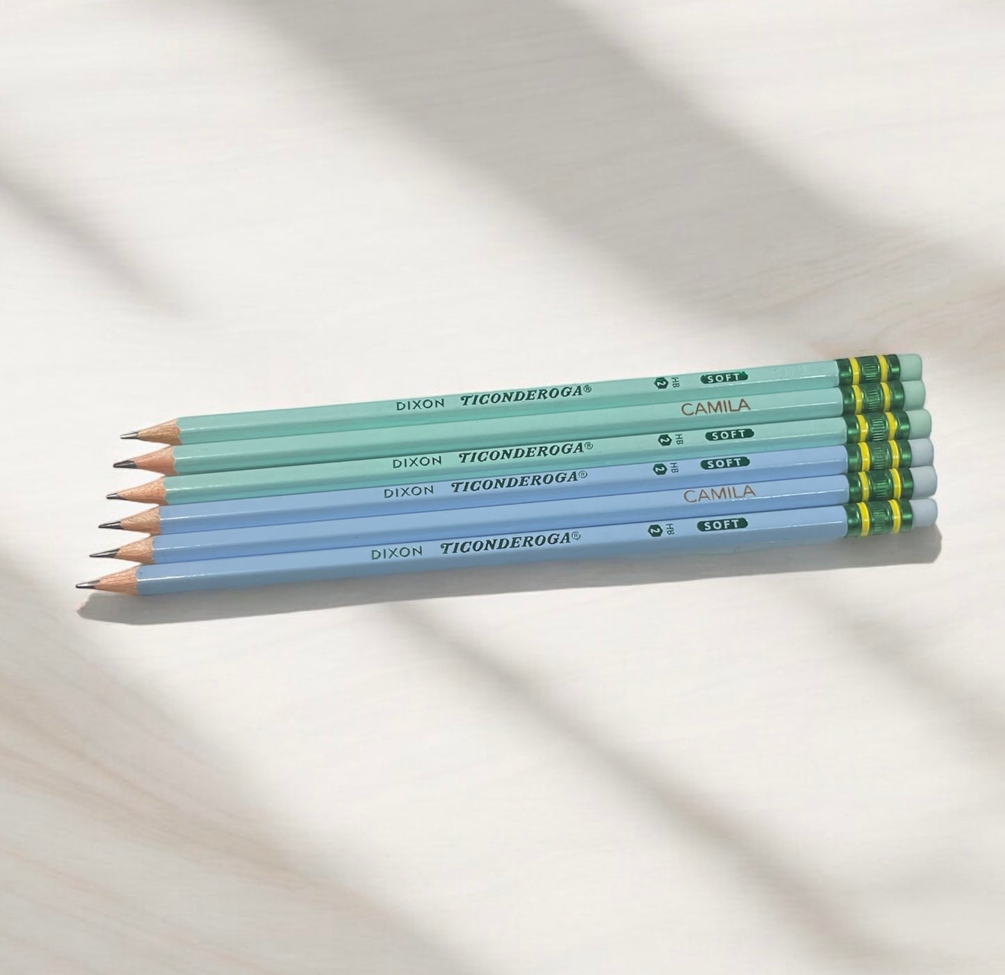 Personalized Pastel Pencils- Green, Blue