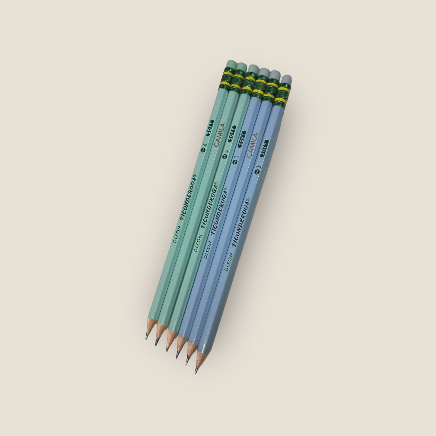 Personalized Pastel Pencils- Green, Blue