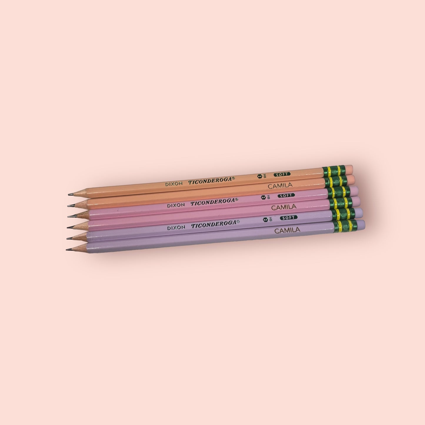 Personalized Pastel Pencils-Pink, Purple, Orange