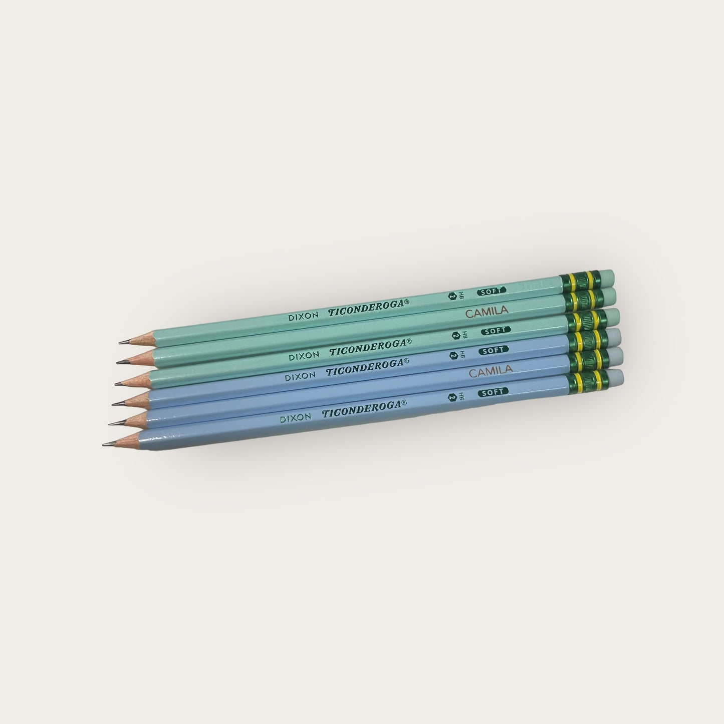 Personalized Pastel Pencils- Green, Blue