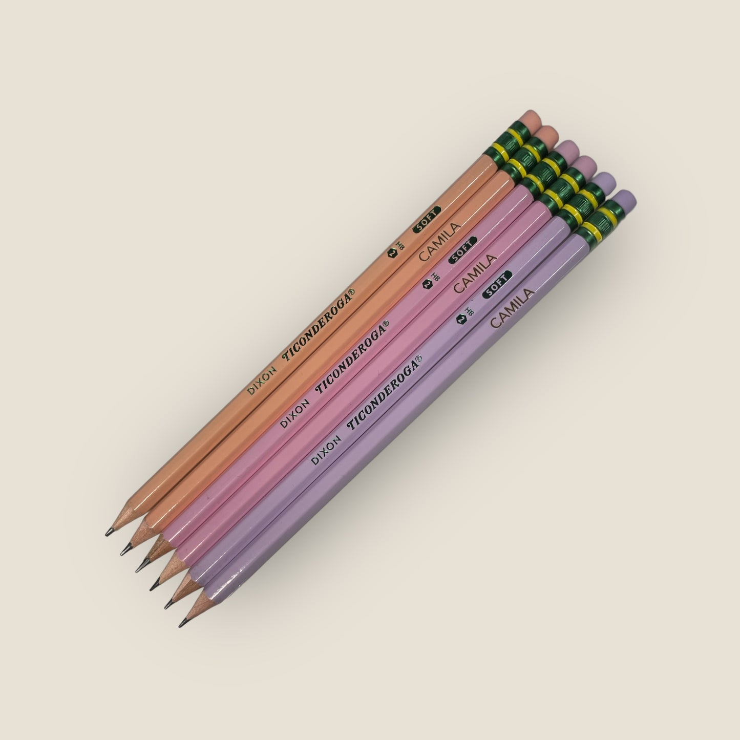 Personalized Pastel Pencils-Pink, Purple, Orange