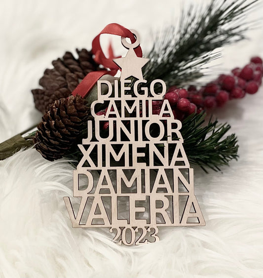 Family Names Tree Ornament