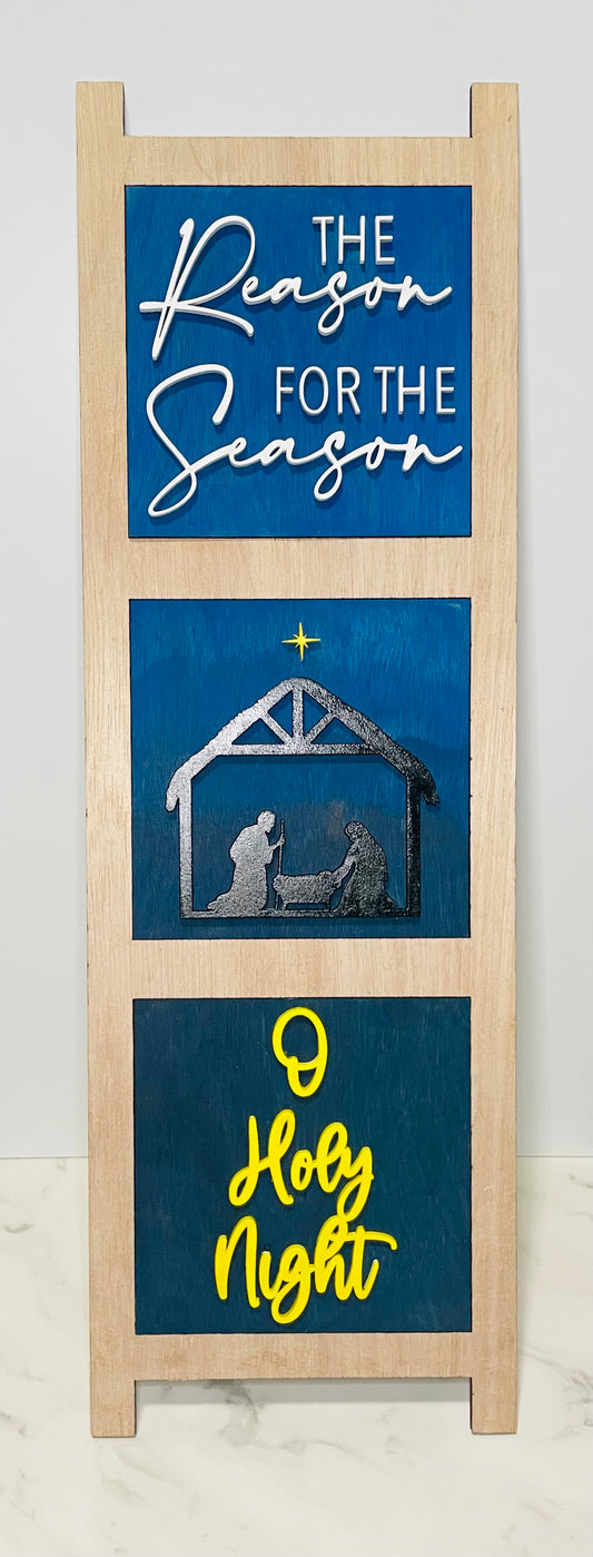 Christmas Shelf Ladder Sign