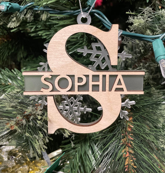 Monogram Name Ornament