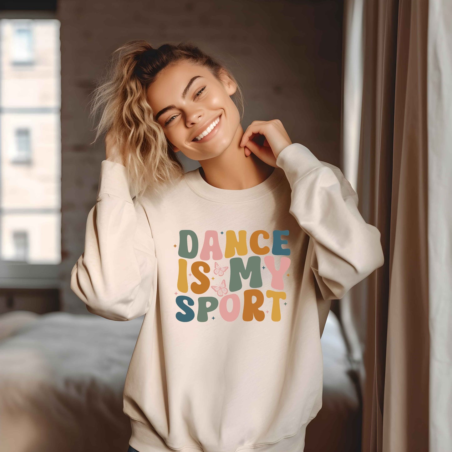 Dancer's Crewneck Sweater, Dance is My Sport Design