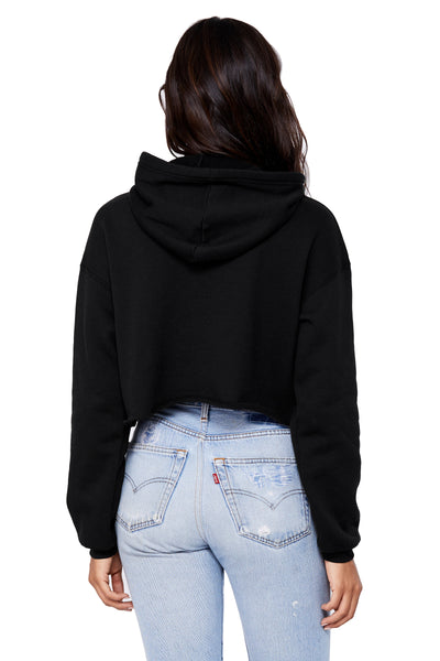 Black Cropped VALYOUBLE hoodie
