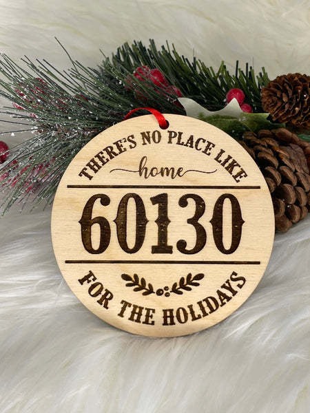 Home for the Holidays Zip Code Ornament