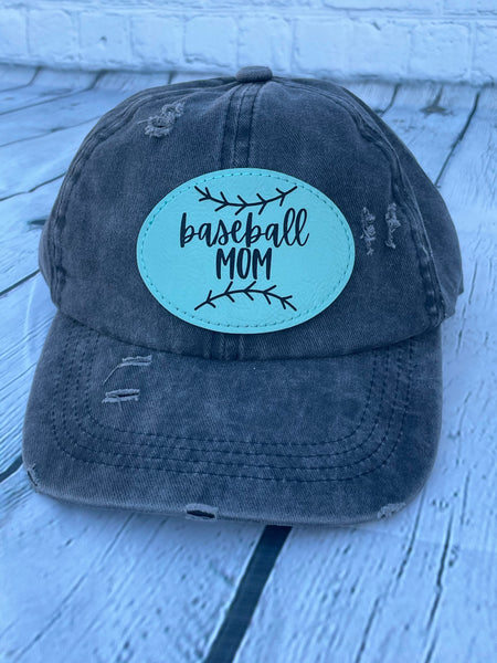 Baseball Mom Ponytail Cap