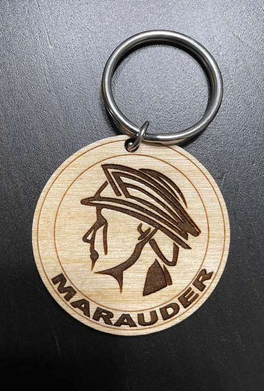 Round Wood Marauder Keychain