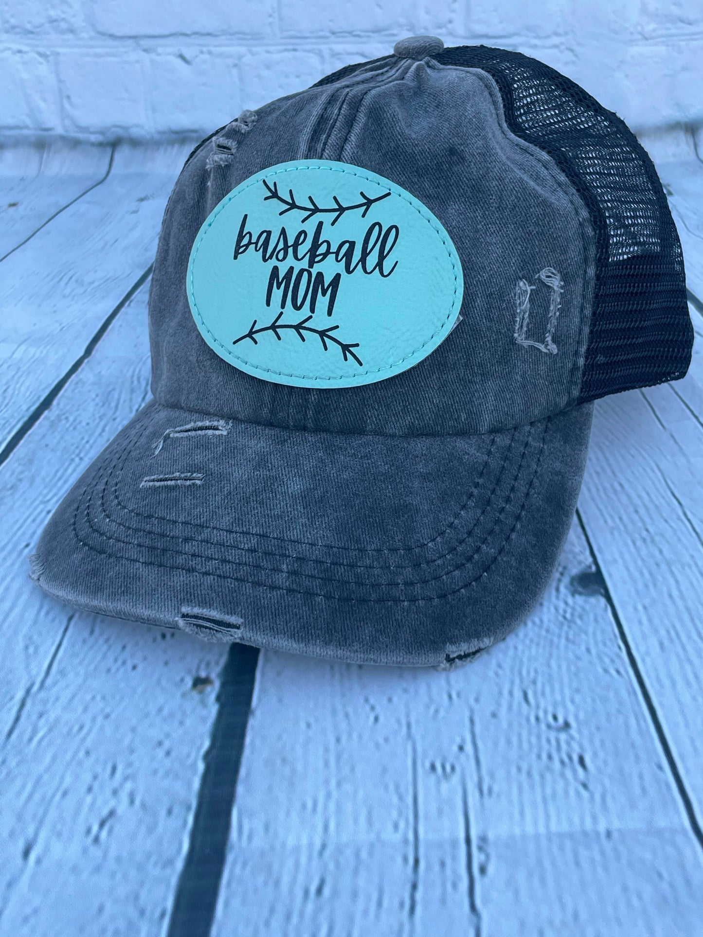 Baseball Mom Ponytail Cap