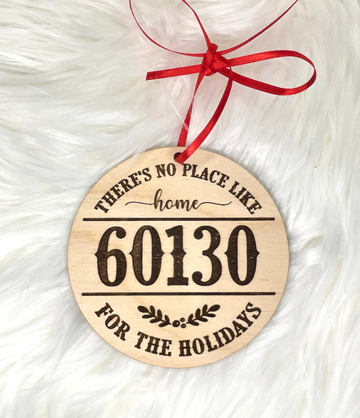 Home for the Holidays Zip Code Ornament