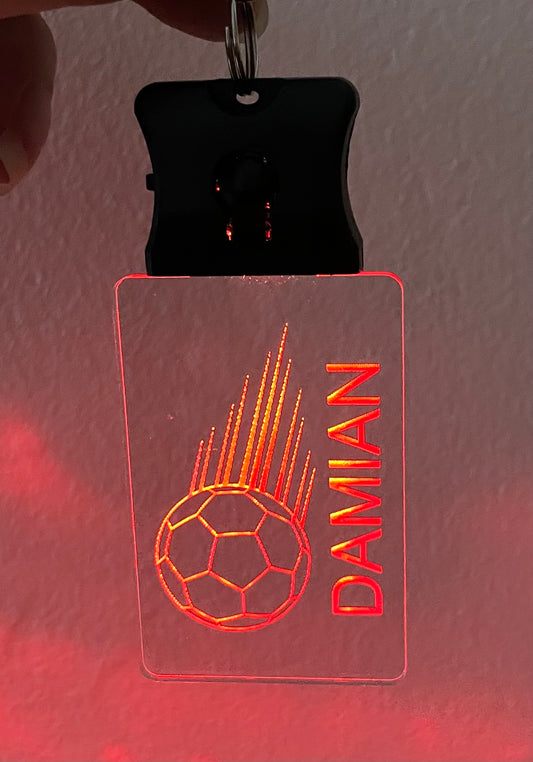 Soccer LED Keychain/Bag tag